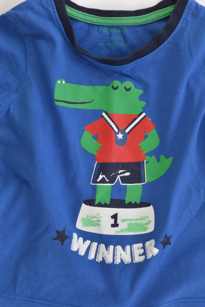 Primark Size 0 (9/12 months, 80 cm) Crocodile 'Winner' T-shirt