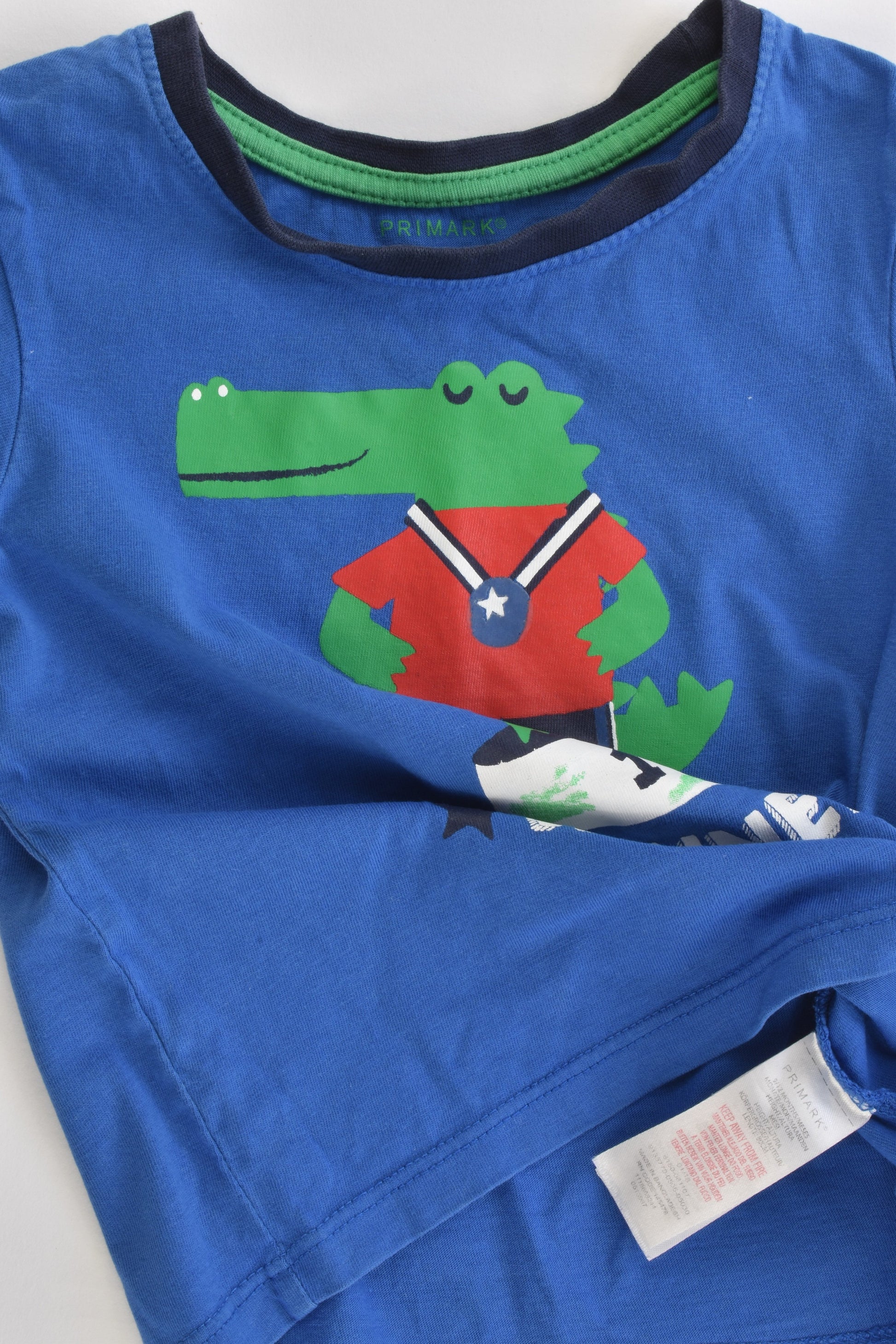 Primark Size 0 (9/12 months, 80 cm) Crocodile 'Winner' T-shirt