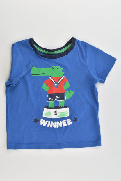 Primark Size 0 (9/12 months, 80 cm) Crocodile 'Winner' T-shirt
