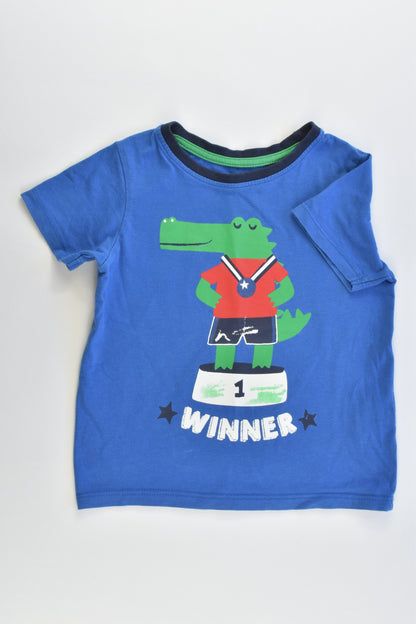 Primark Size 1 (12-18 months, 86 cm) Crocodile 'Winner' T-shirt