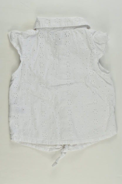 Primark Size 2 (92 cm) Lined Lace Tie-Front Shirt