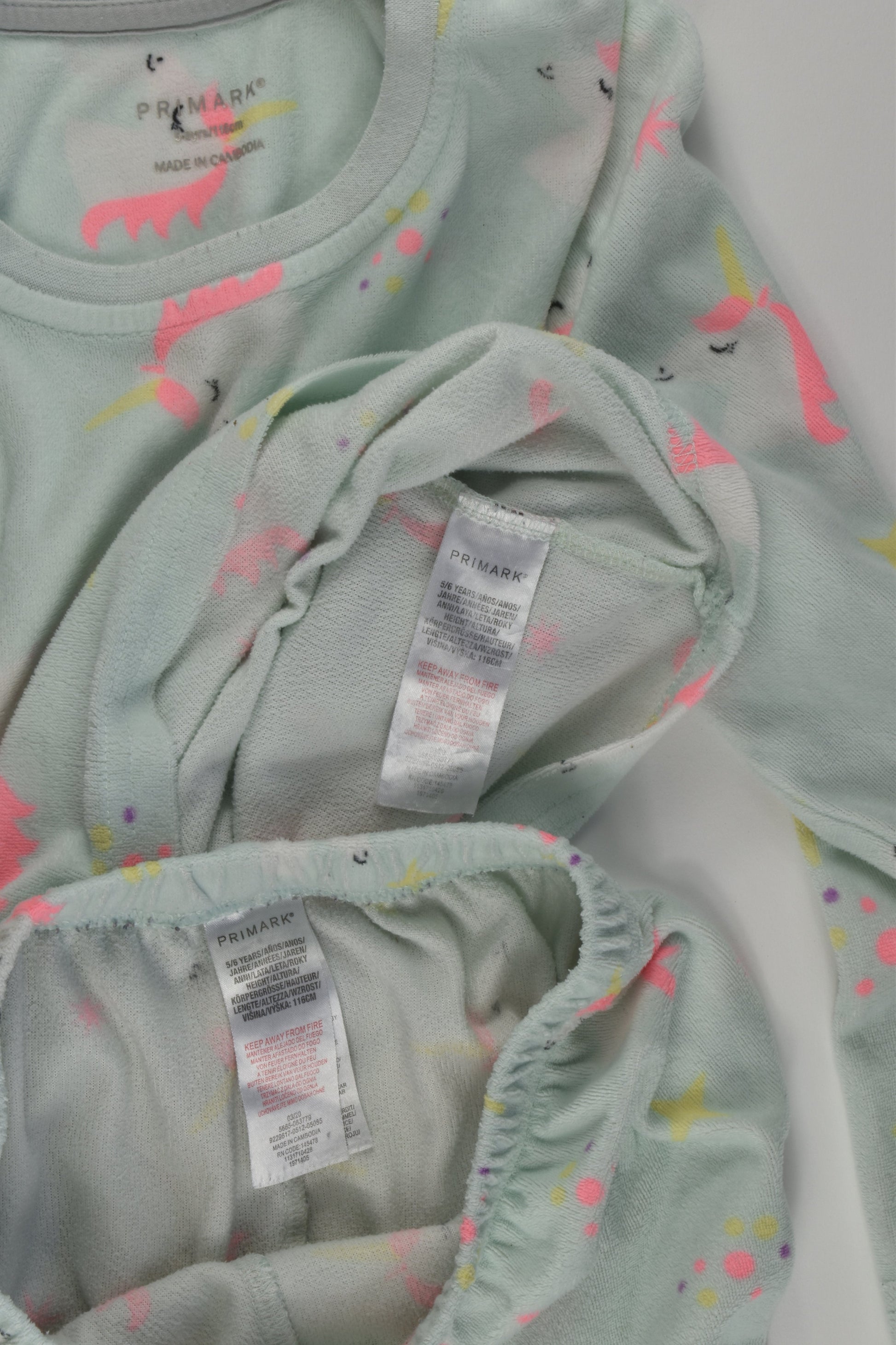 Primark Size 5/6 Unicorn Pyjamas