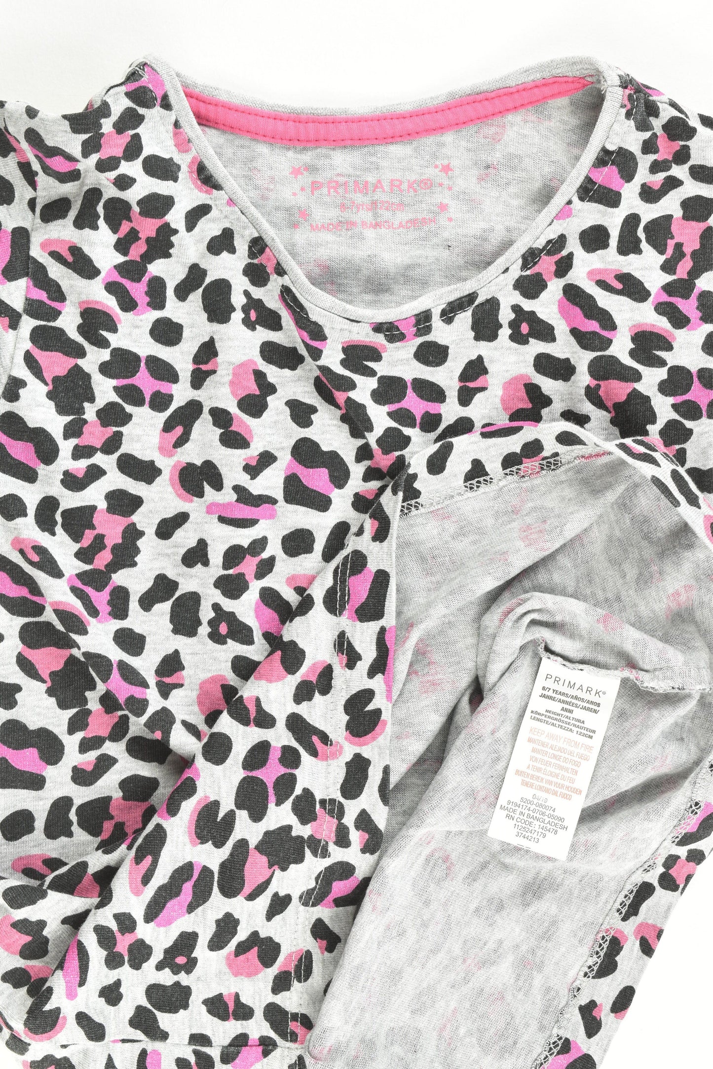 Primark Size 6-7 (122 cm) Leopard T-shirt