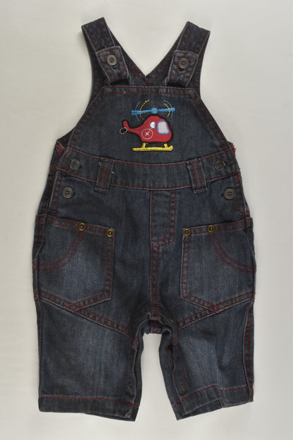 Puddle Ducklings Size 000 Helicopter Denim Overalls