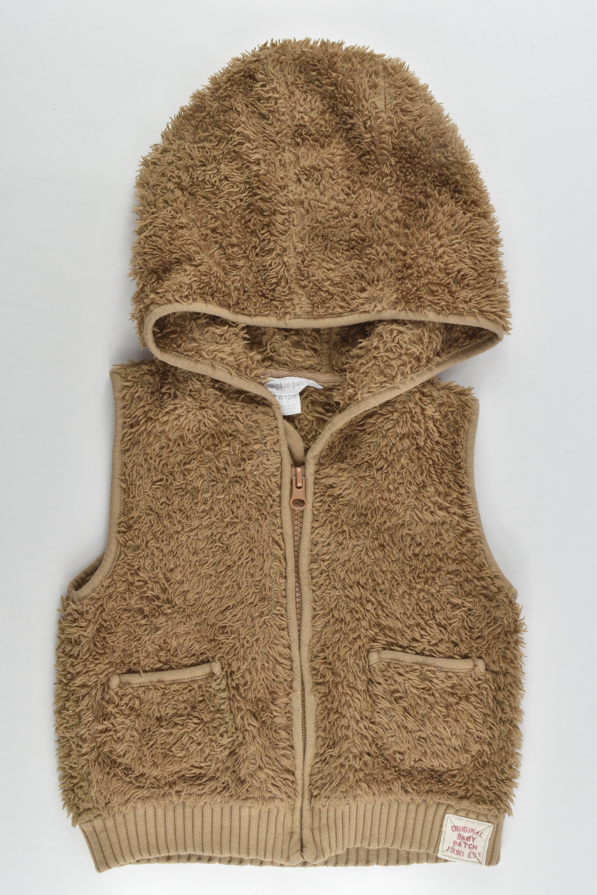 Pumpkin Patch Size 0 (6-12 months) Hooded Vest