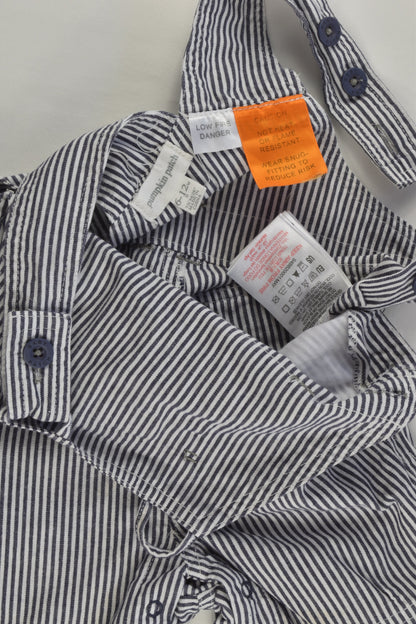 Pumpkin Patch Size 0 (6-12 months) Striped Short Overalls