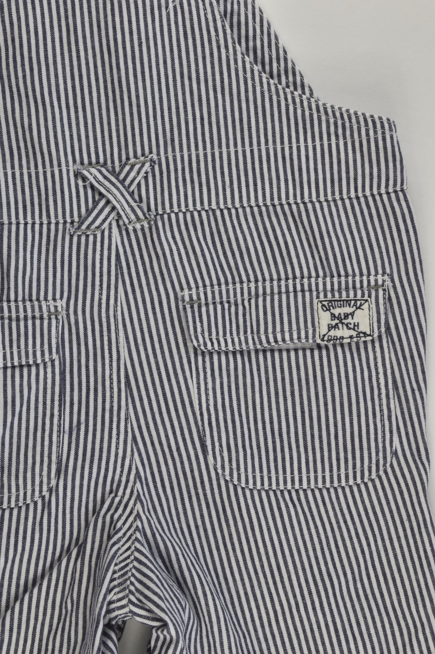 Pumpkin Patch Size 0 (6-12 months) Striped Short Overalls