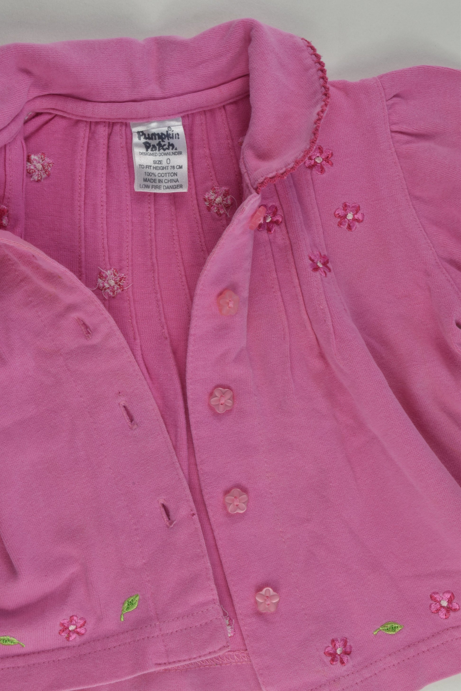 Pumpkin Patch Size 0 Floral Embroidery Top