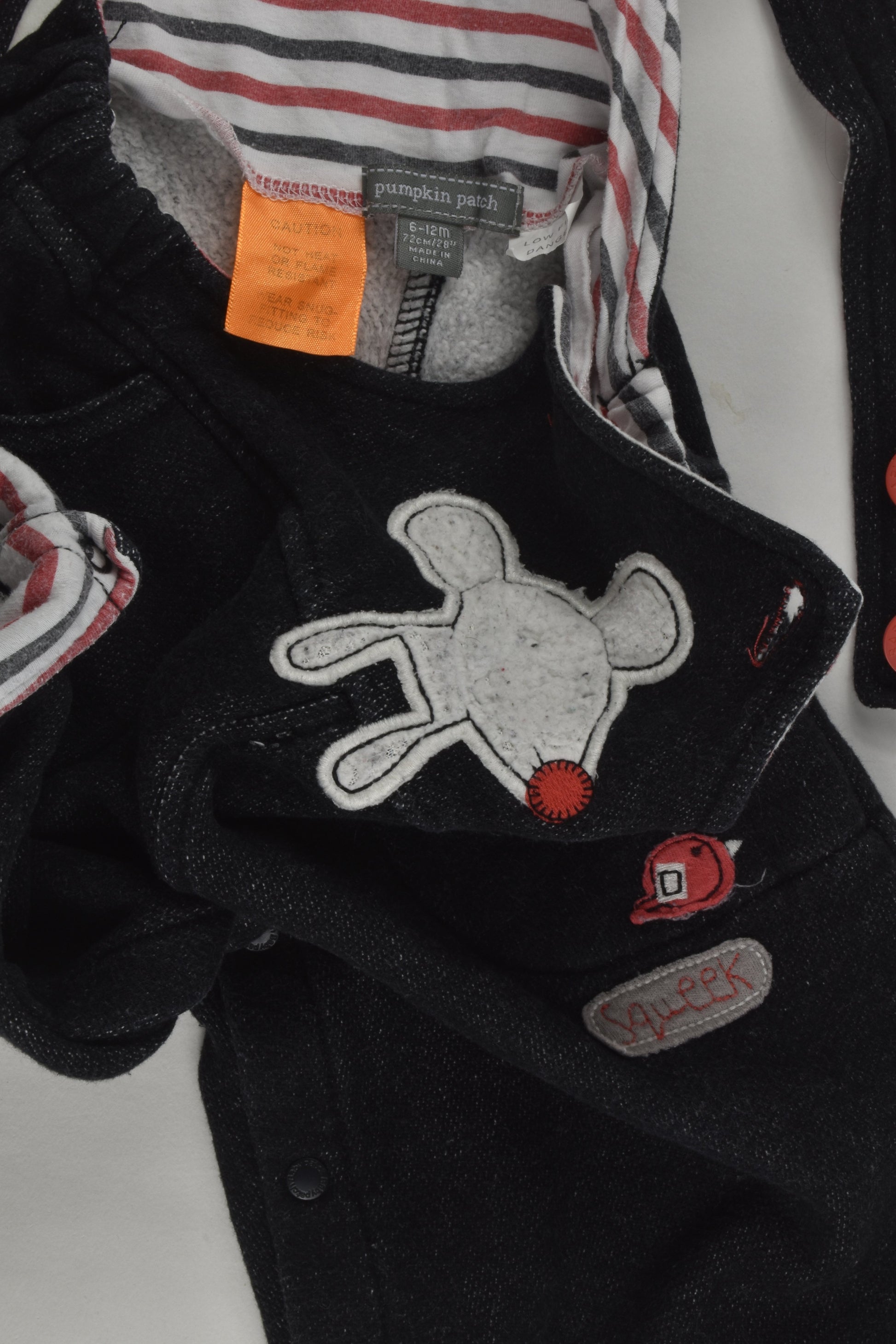 Pumpkin Patch Size 0 Mouse Overalls