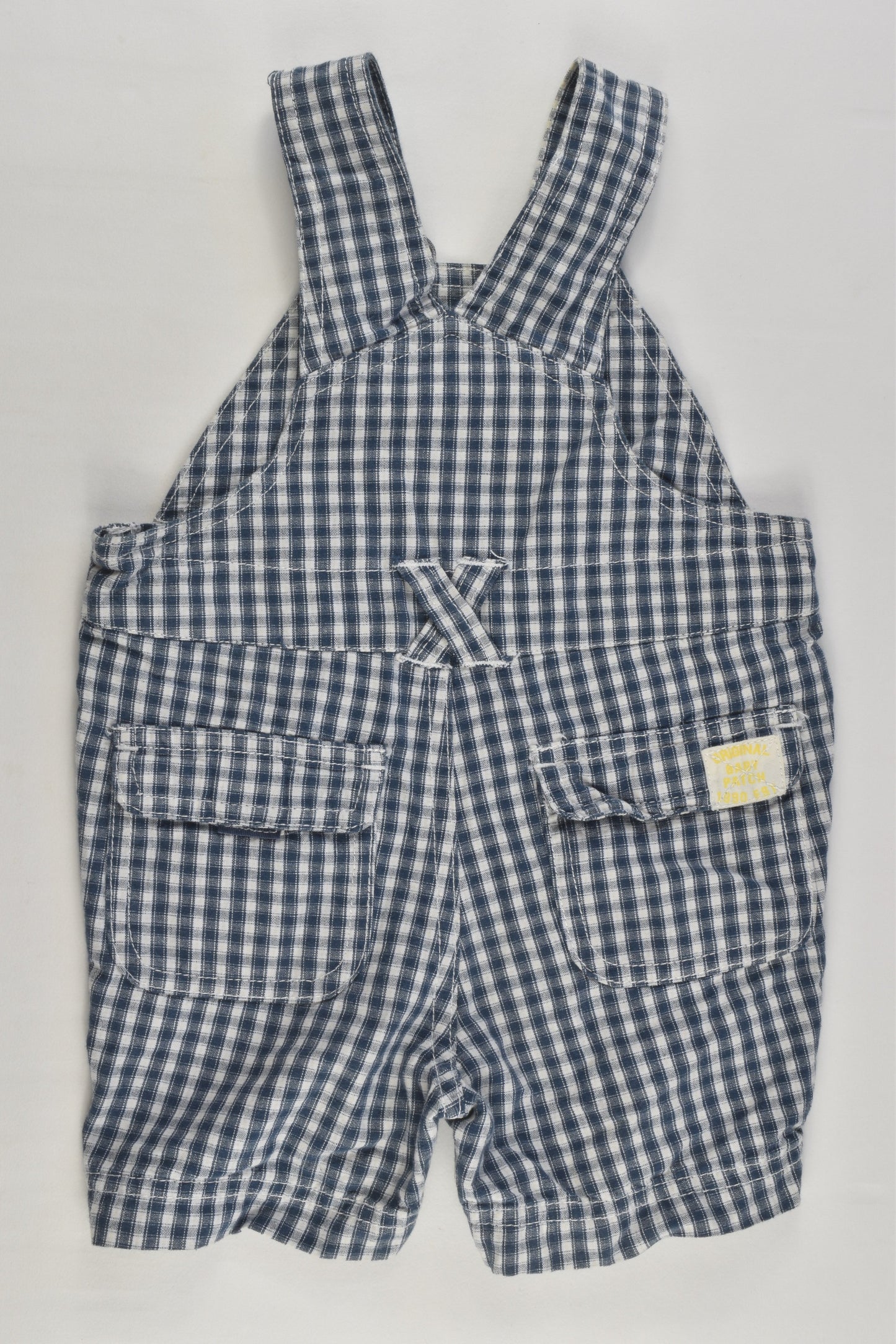 Pumpkin Patch Size 00 (3-6 months) Checked Short Overalls