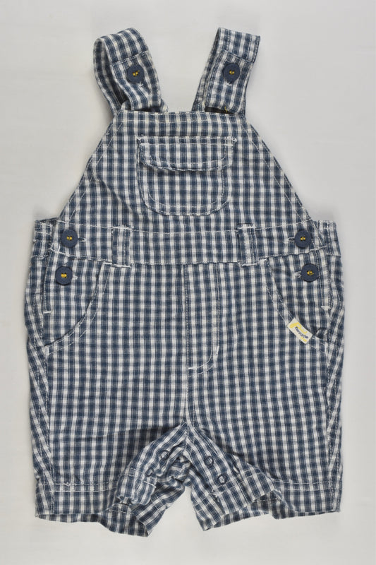 Pumpkin Patch Size 00 (3-6 months) Checked Short Overalls