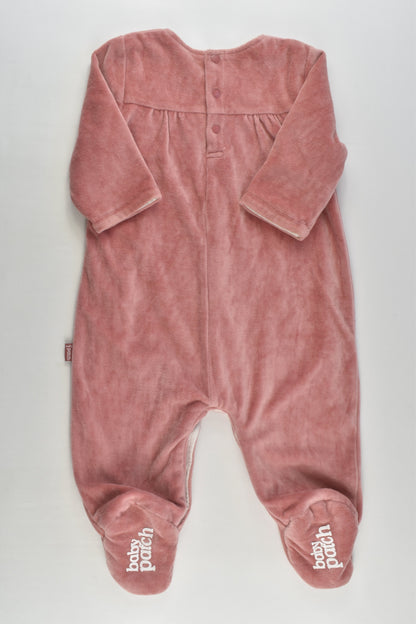 Pumpkin Patch Size 00 Fully Lined Footed Velour Romper