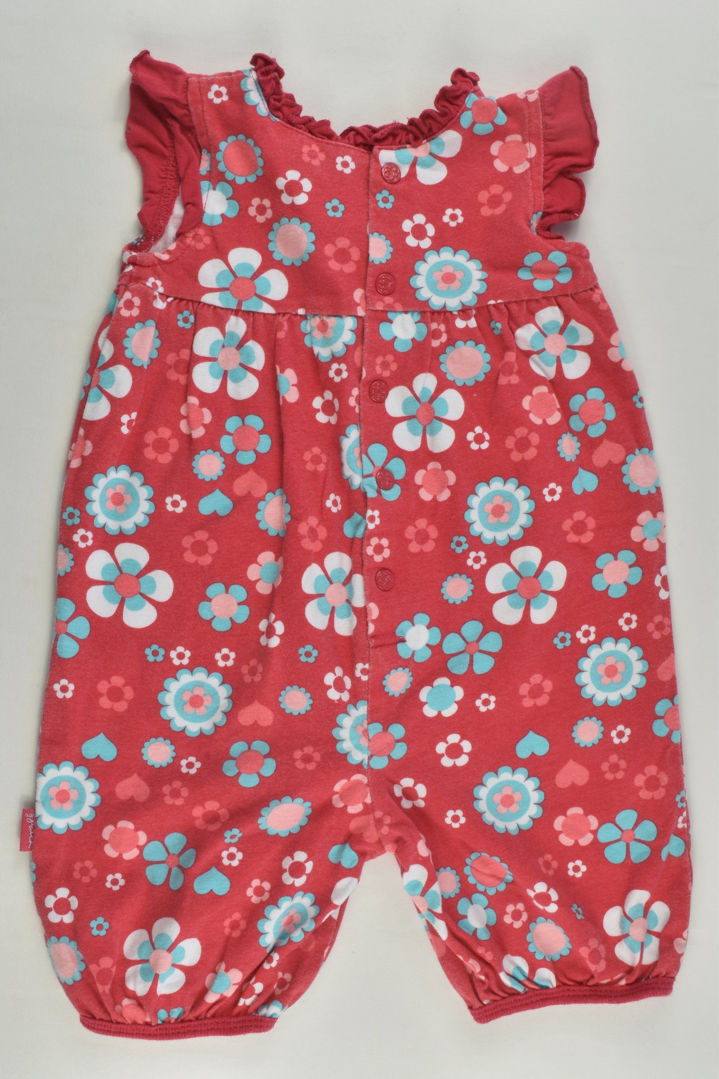 Pumpkin Patch Size 00 Retro Flowers Short Romper