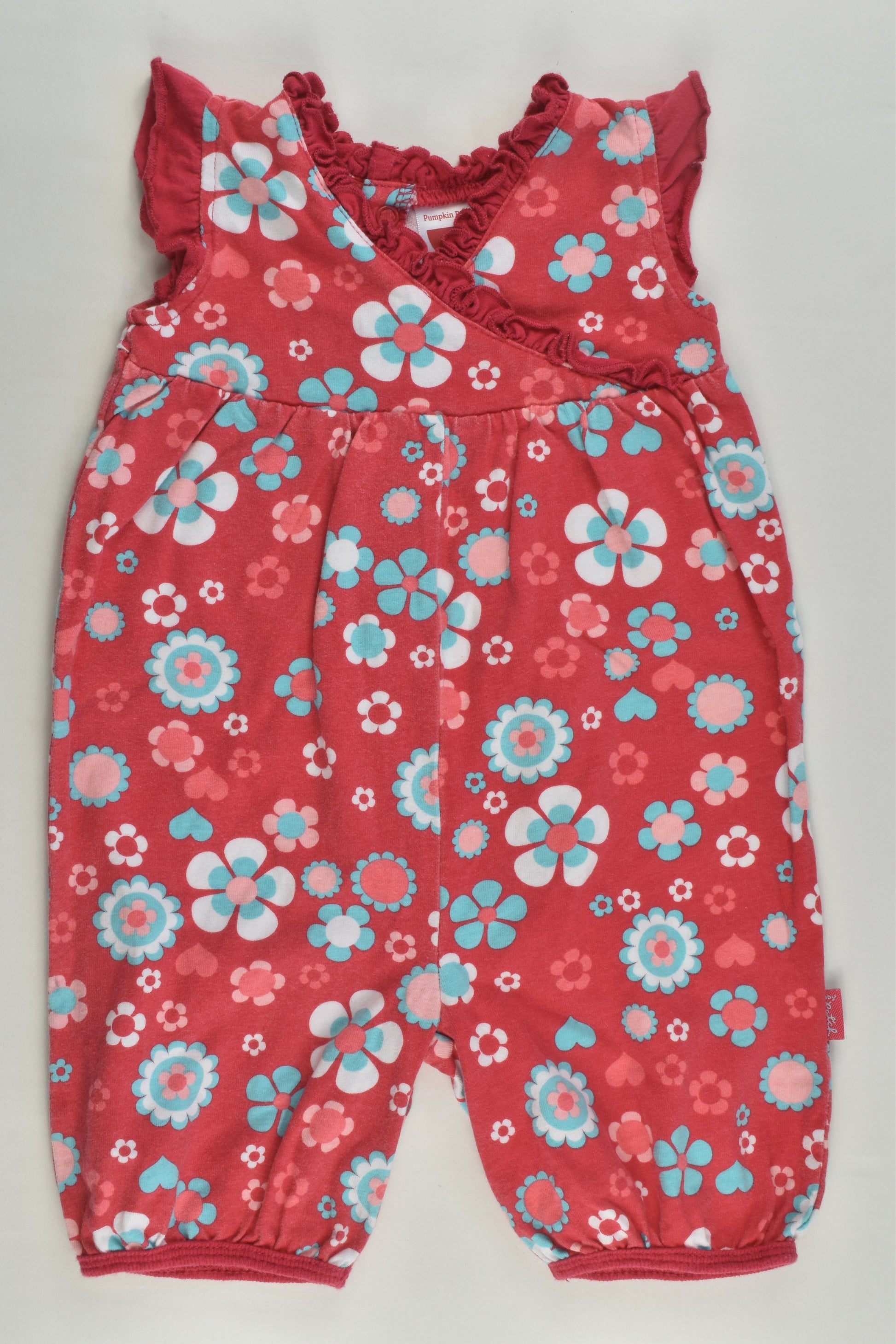 Pumpkin Patch Size 00 Retro Flowers Short Romper