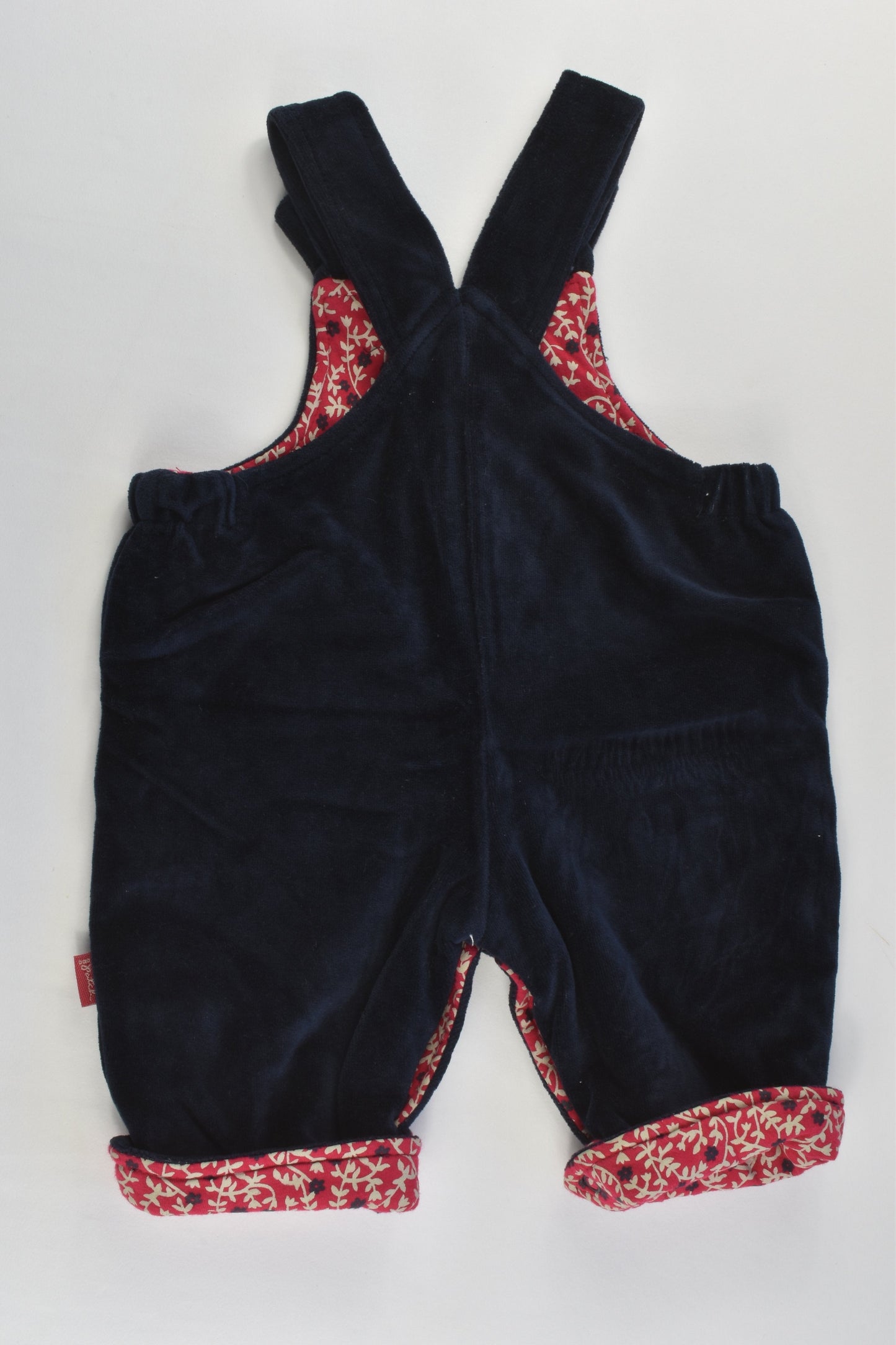 Pumpkin Patch Size 000 (0-3 months) Lightly Padded Lined Velour Overalls