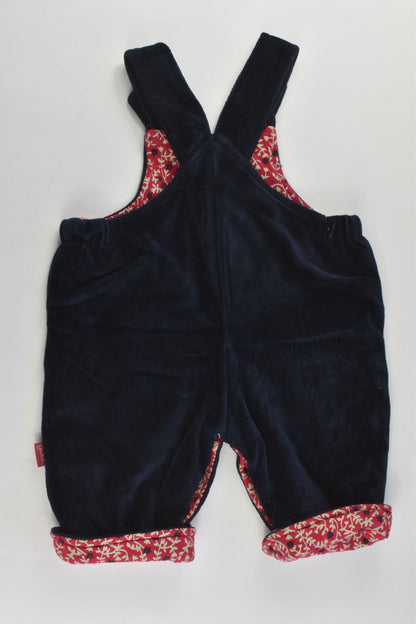 Pumpkin Patch Size 000 (0-3 months) Lightly Padded Lined Velour Overalls