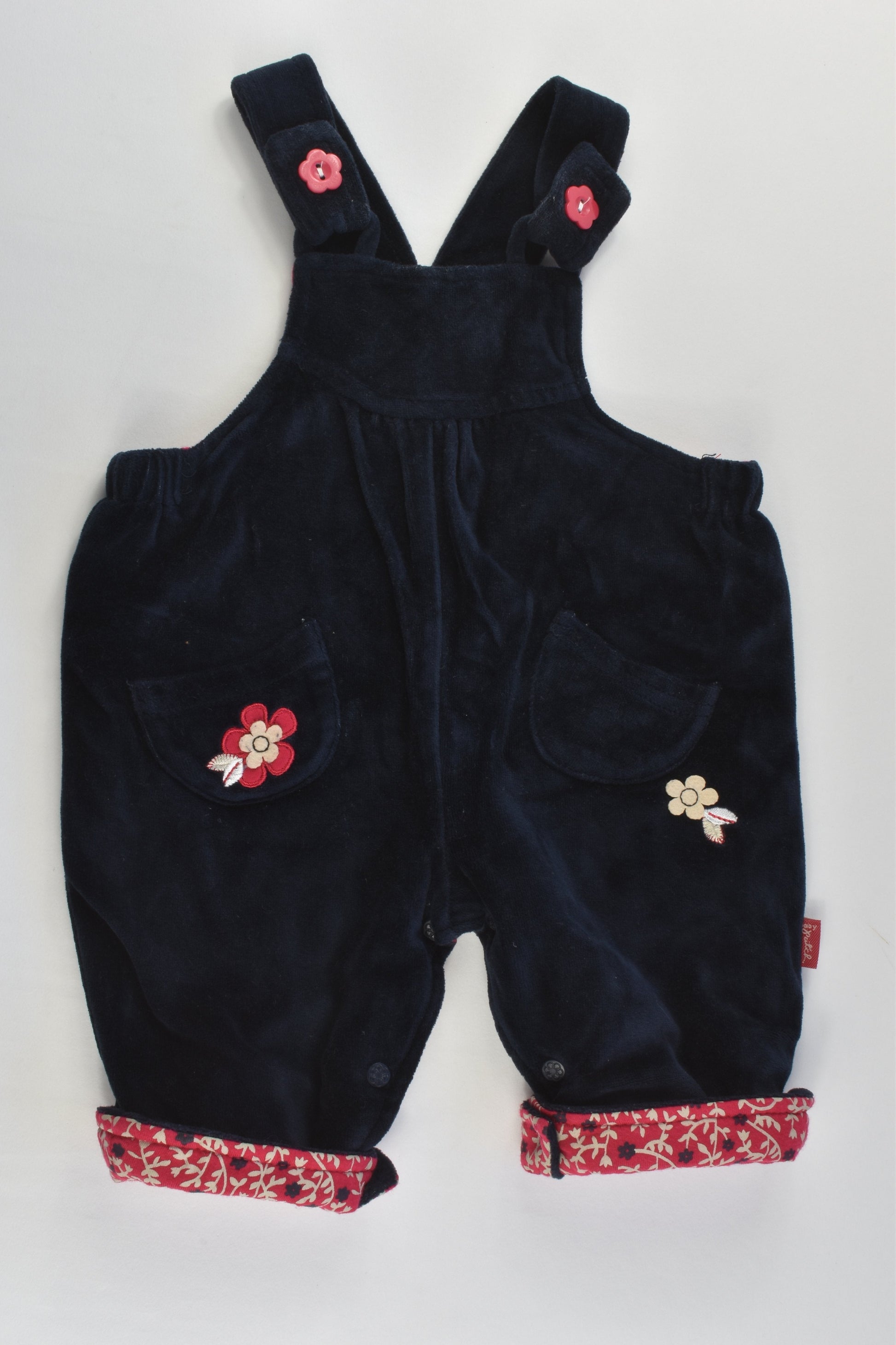 Pumpkin Patch Size 000 (0-3 months) Lightly Padded Lined Velour Overalls