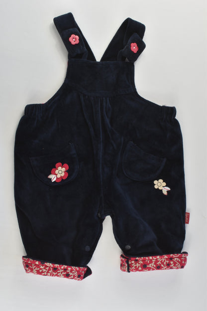 Pumpkin Patch Size 000 (0-3 months) Lightly Padded Lined Velour Overalls