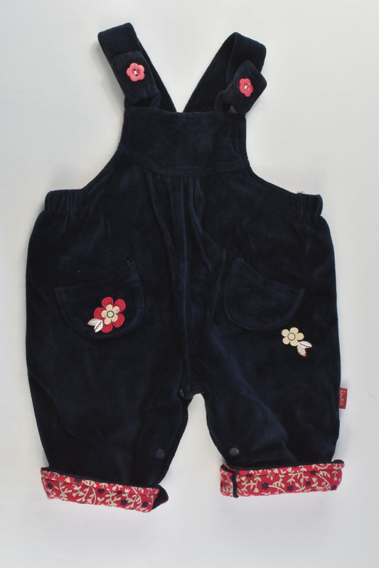 Pumpkin Patch Size 000 (0-3 months) Lightly Padded Lined Velour Overalls