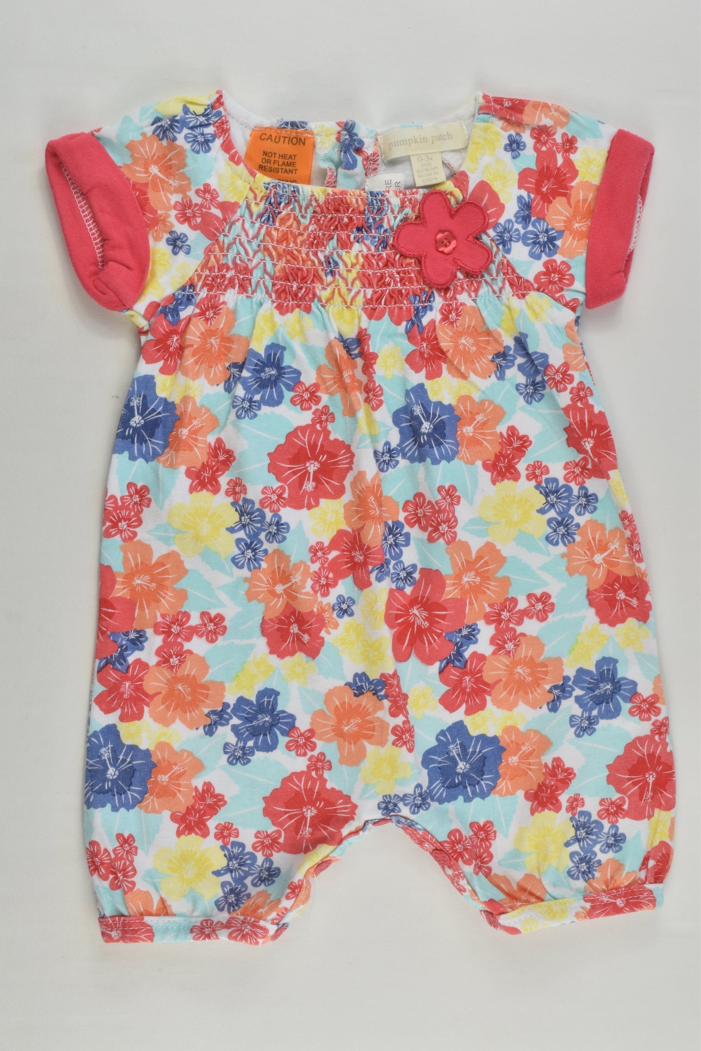 Pumpkin Patch Size 000 Colourful Floral Short Romper