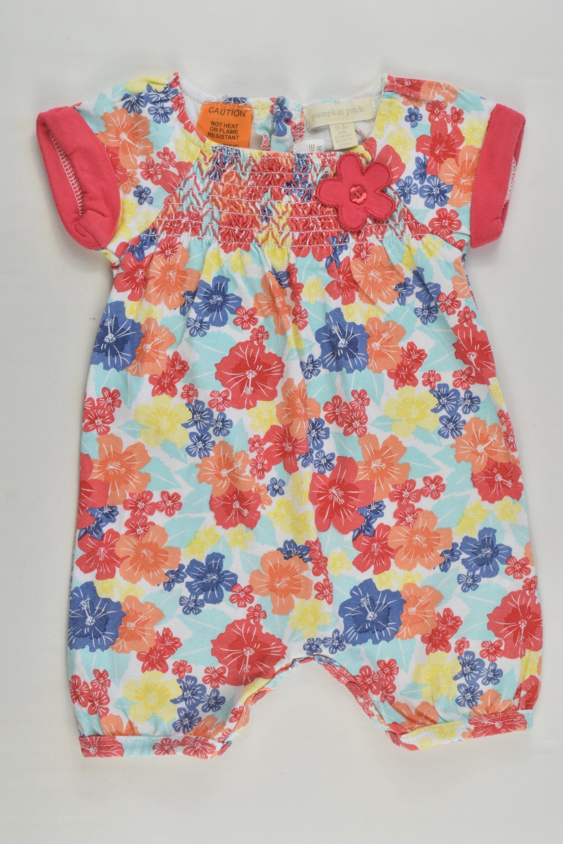 Pumpkin Patch Size 000 Colourful Floral Short Romper