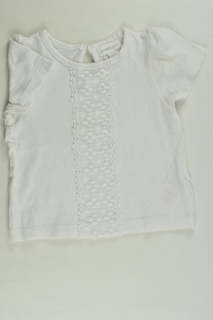 Pumpkin Patch Size 000 Lace Detail T-shirt