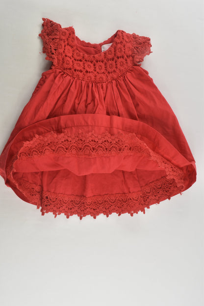 Pumpkin Patch Size 000 Lined Lace Detail Dress