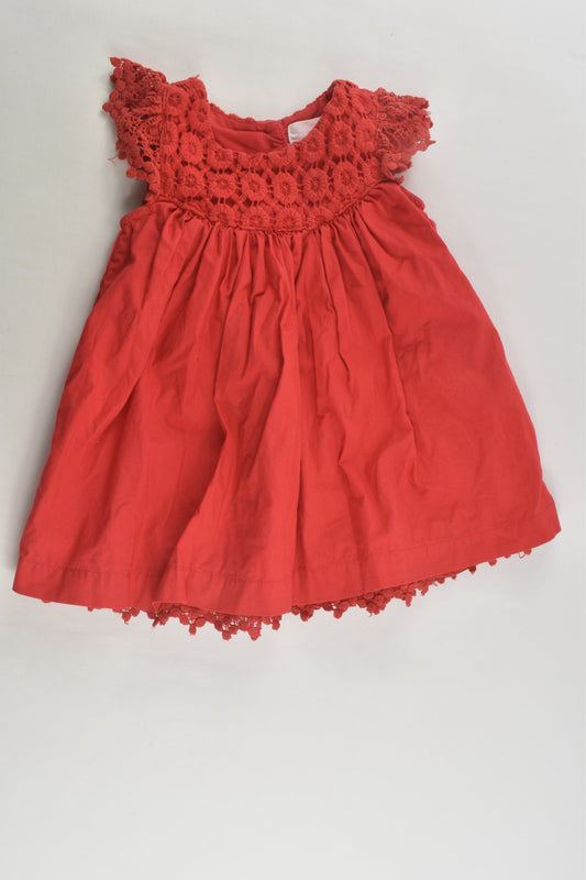 Pumpkin Patch Size 000 Lined Lace Detail Dress