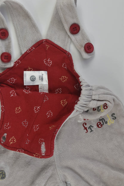 Pumpkin Patch Size 000 Lined Velour Overalls