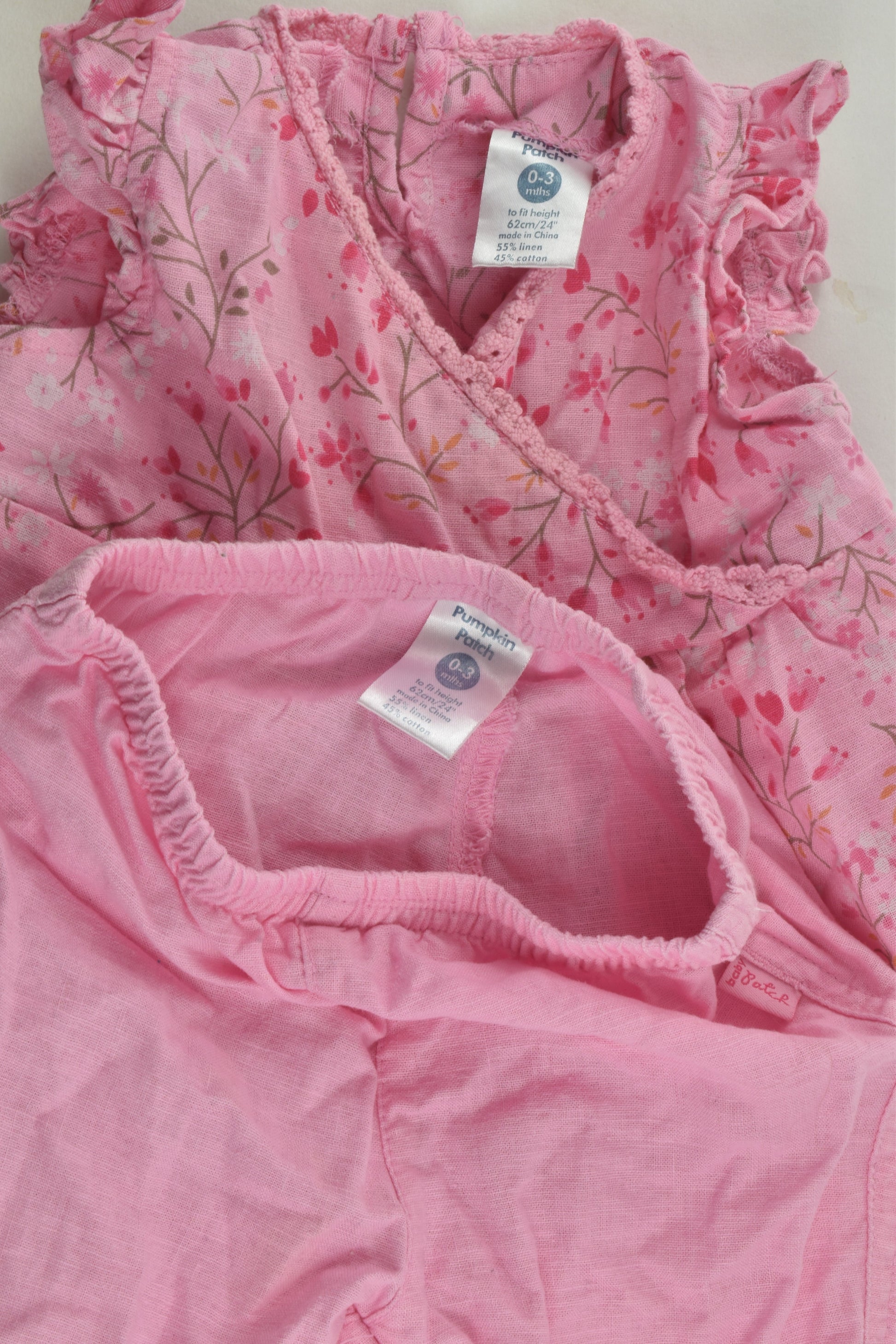 Pumpkin Patch Size 000 Linen Blend Outfit