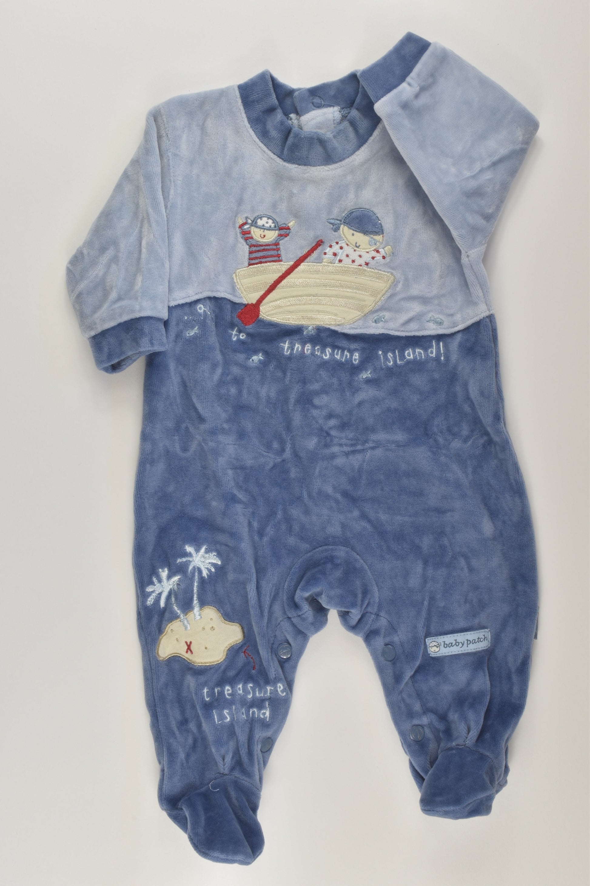 Pumpkin Patch Size 0000 Pirate Velour Romper