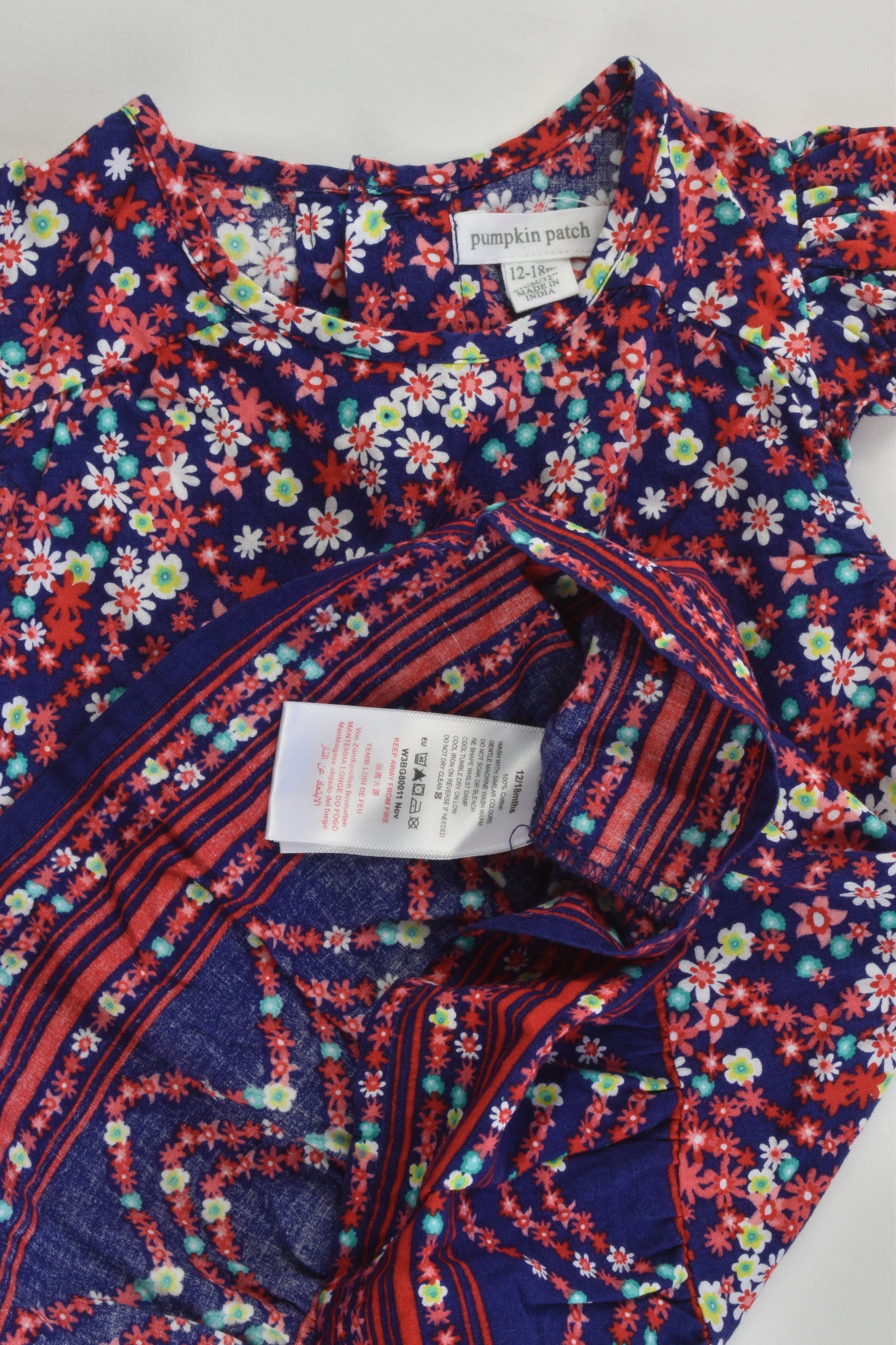Pumpkin Patch Size 1 (12-18 months) Floral Dress