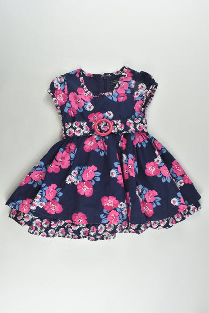 Pumpkin Patch Size 1 (12-18 months) Lined Floral Dress