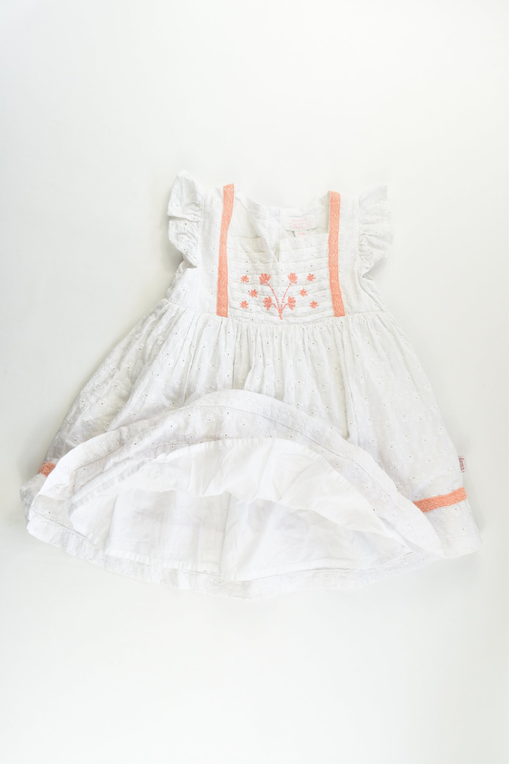 Pumpkin Patch Size 1 (12-18 months) Lined Lace Dress