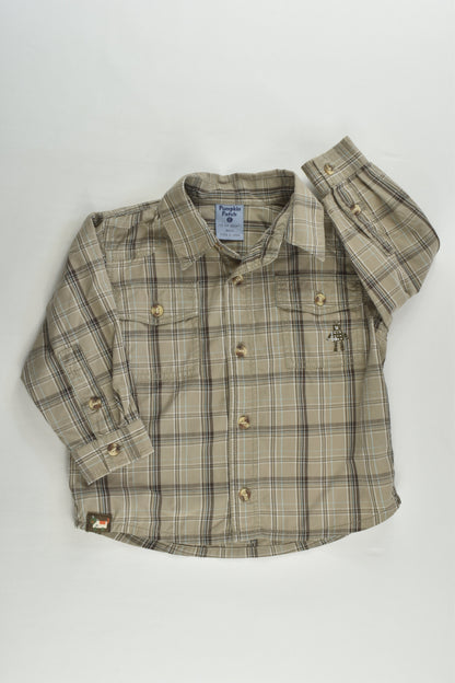 Pumpkin Patch Size 1 Checked Robot Shirt