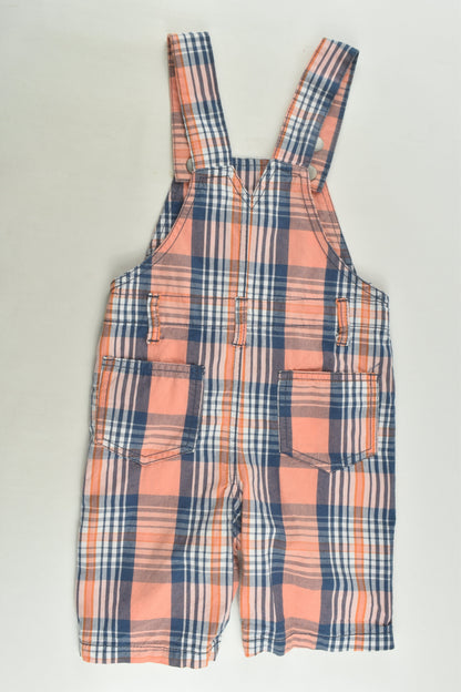 Pumpkin Patch Size 1 Checked Short Overalls