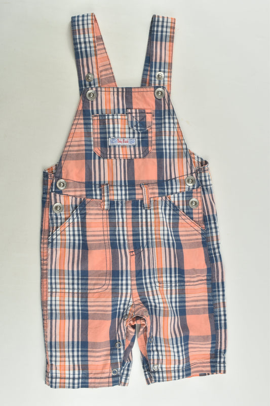 Pumpkin Patch Size 1 Checked Short Overalls