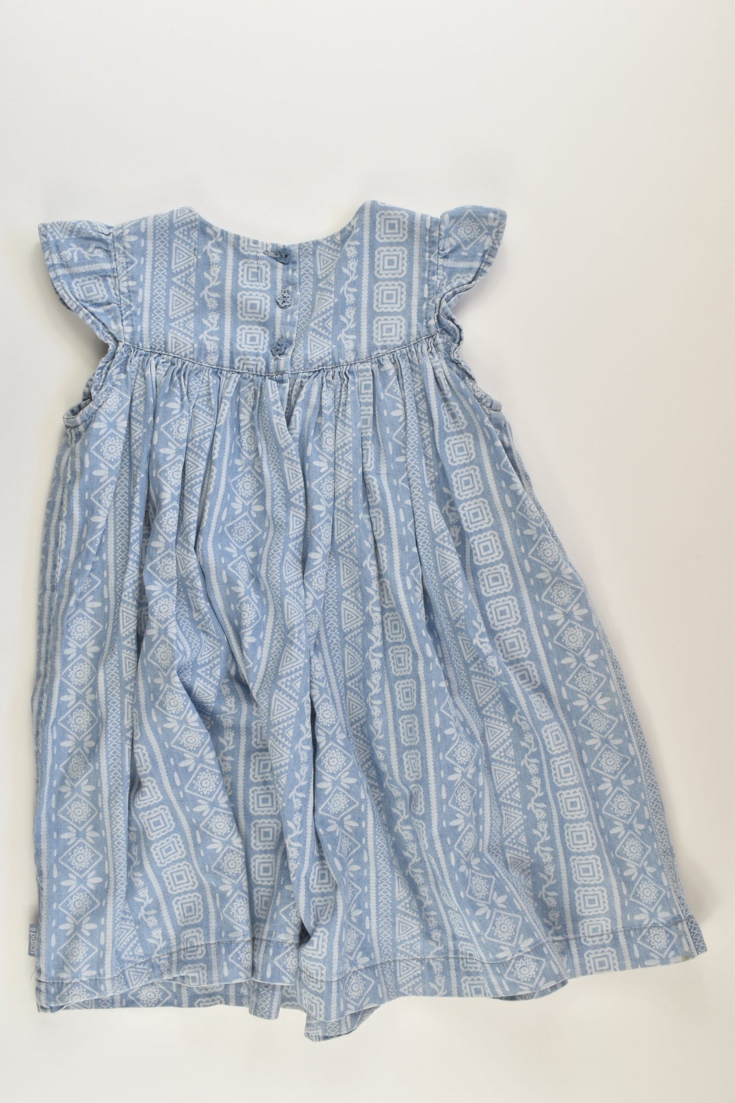 Pumpkin Patch Size 1 Embroidery Denim Dress