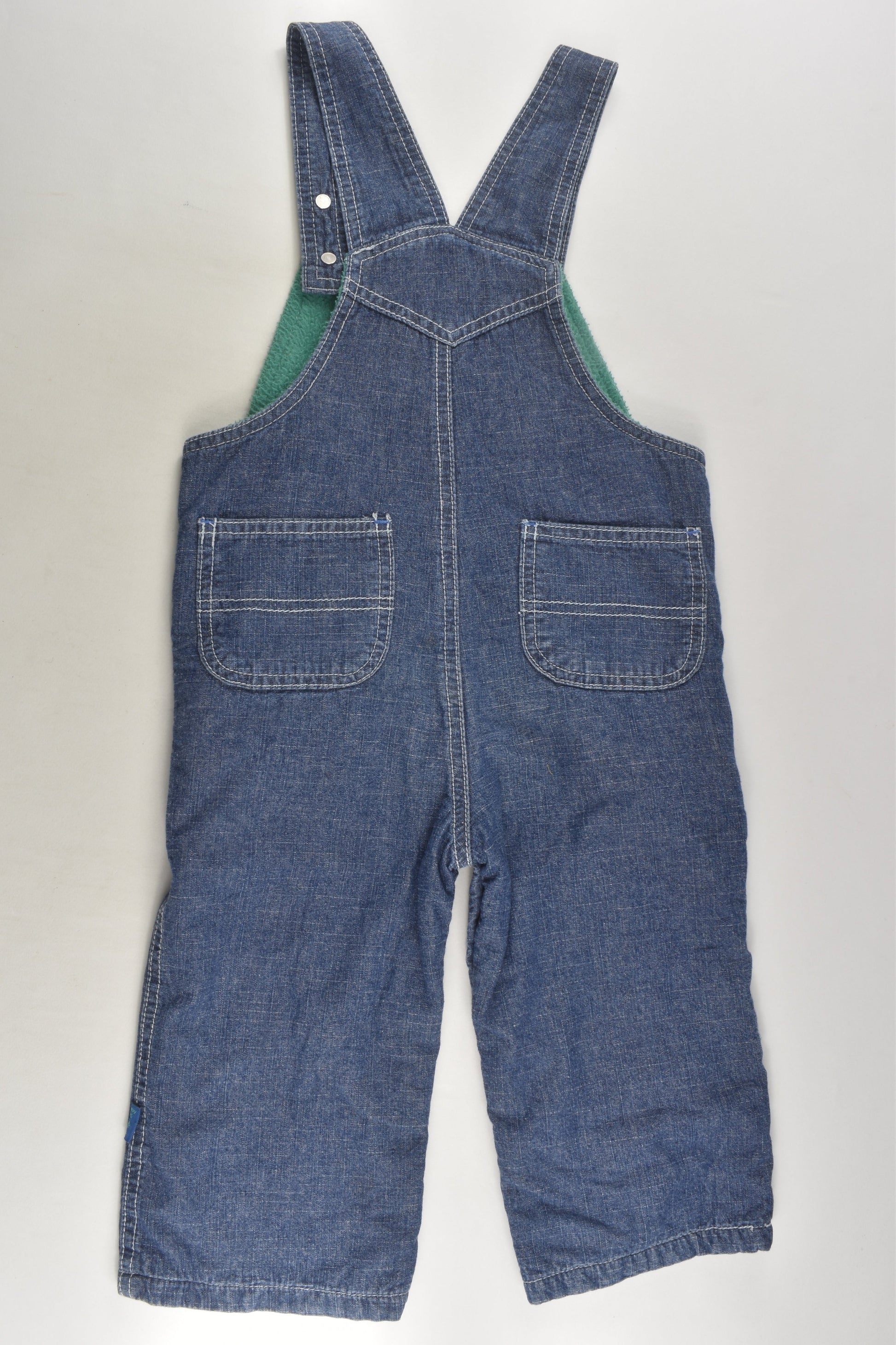 Pumpkin Patch Size 1 Fleece Lined Denim Overalls