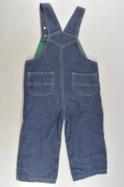 Pumpkin Patch Size 1 Fleece Lined Denim Overalls