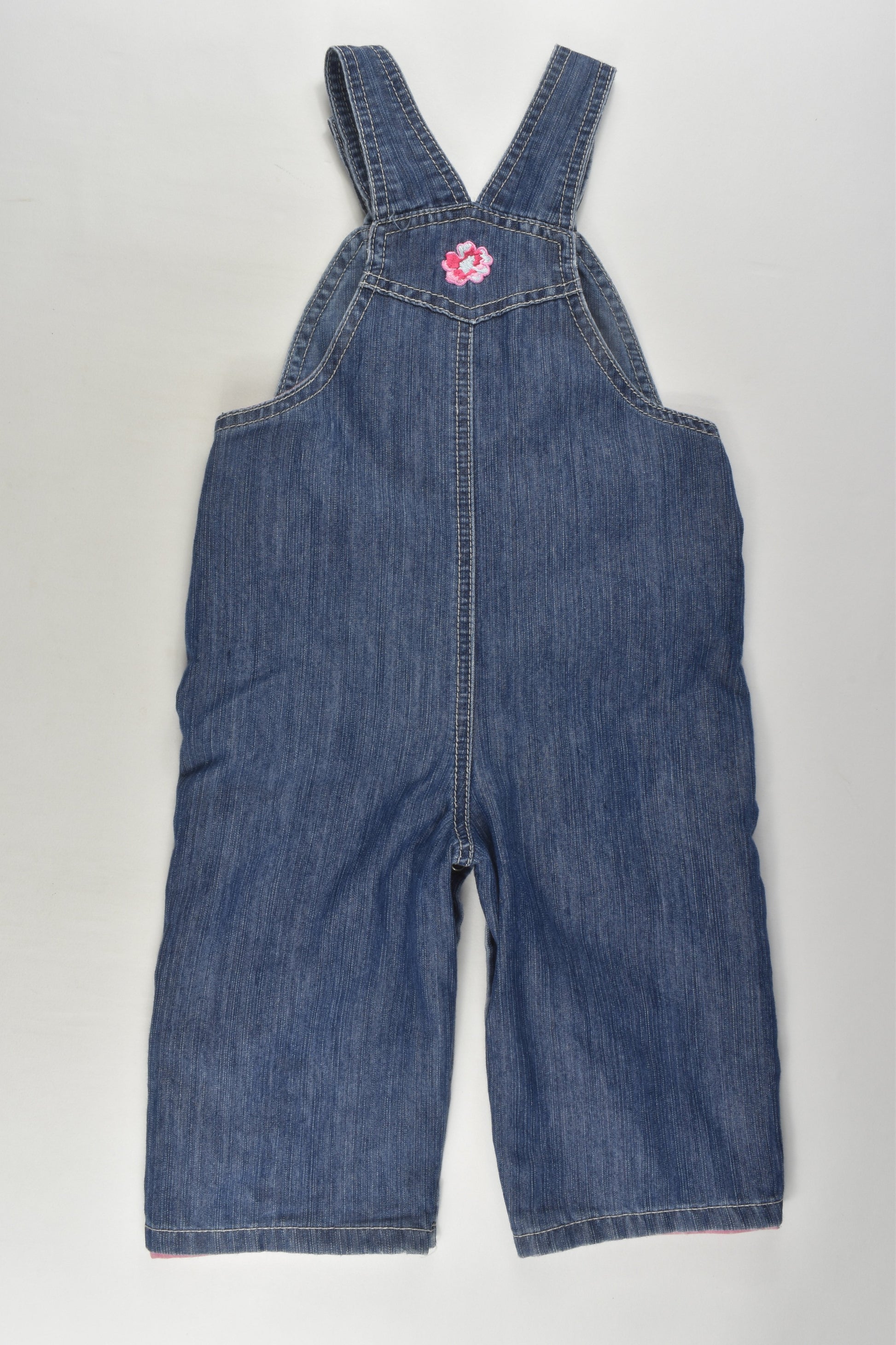 Pumpkin Patch Size 1 Lined Denim Overalls