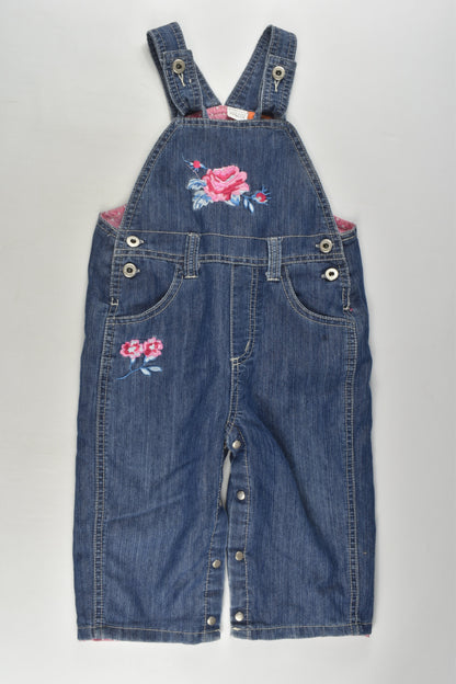 Pumpkin Patch Size 1 Lined Denim Overalls
