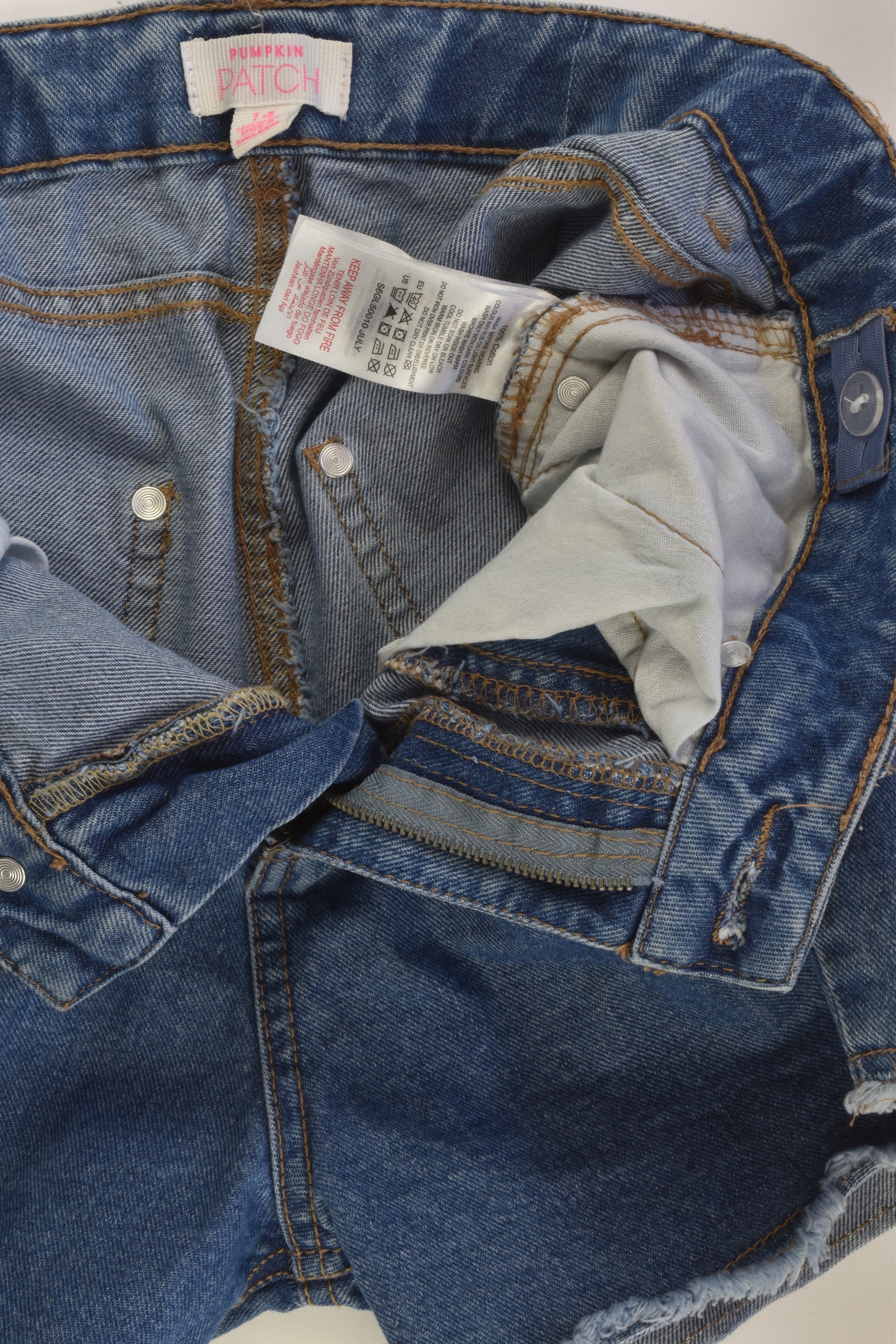 Pumpkin Patch Size 14 Embroidery Denim Shorts