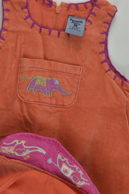 Pumpkin Patch Size 2 Lined Elephant Cord Dress