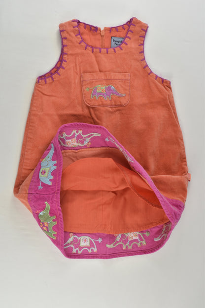 Pumpkin Patch Size 2 Lined Elephant Cord Dress