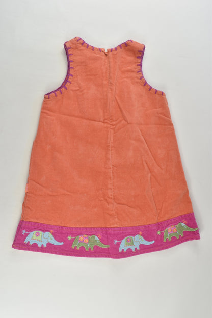 Pumpkin Patch Size 2 Lined Elephant Cord Dress