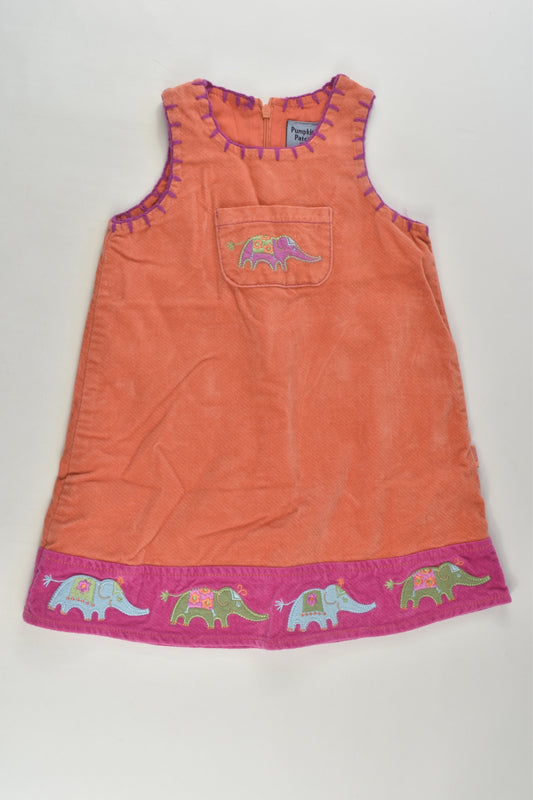 Pumpkin Patch Size 2 Lined Elephant Cord Dress