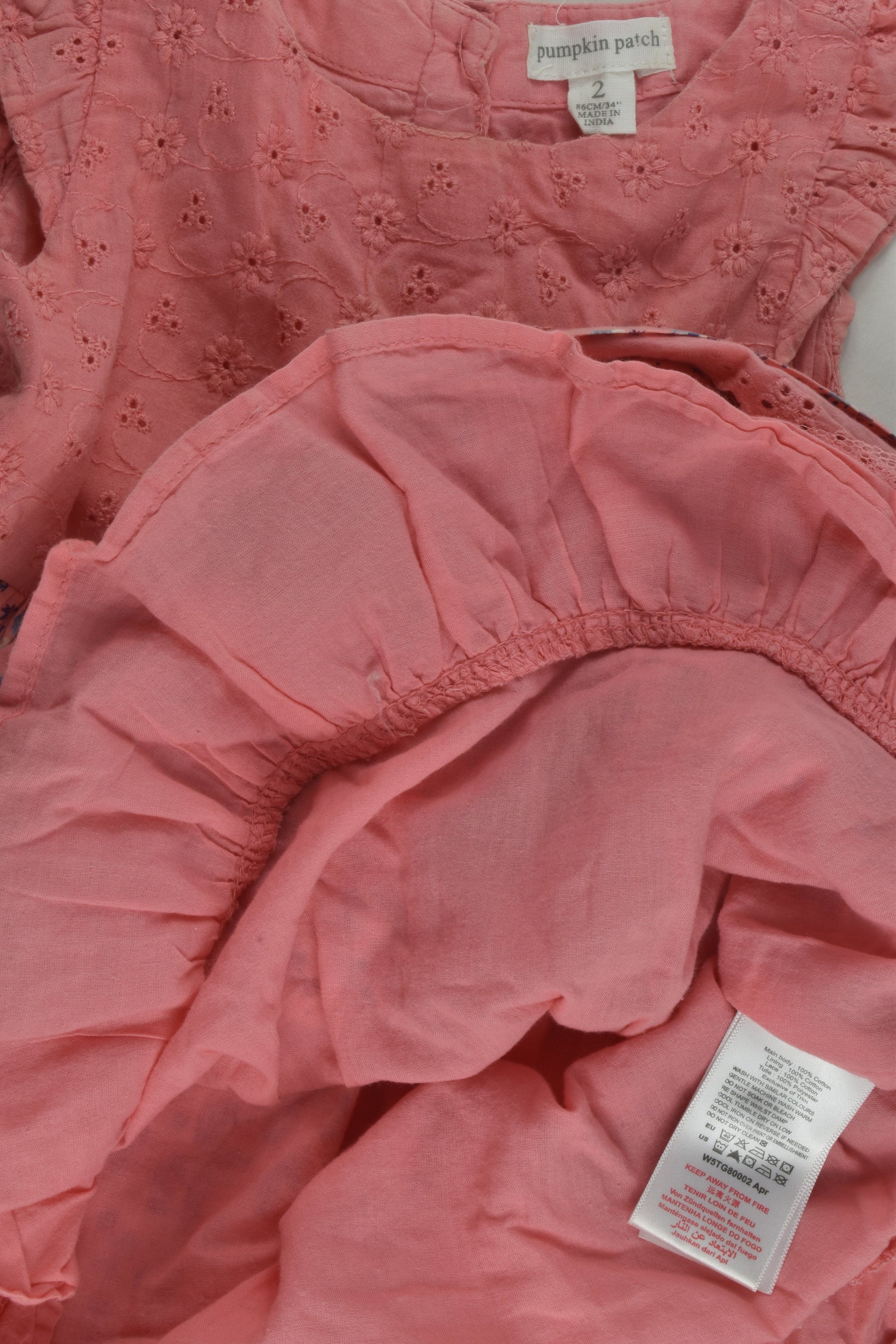 Pumpkin Patch Size 2 Lined Floral Dress