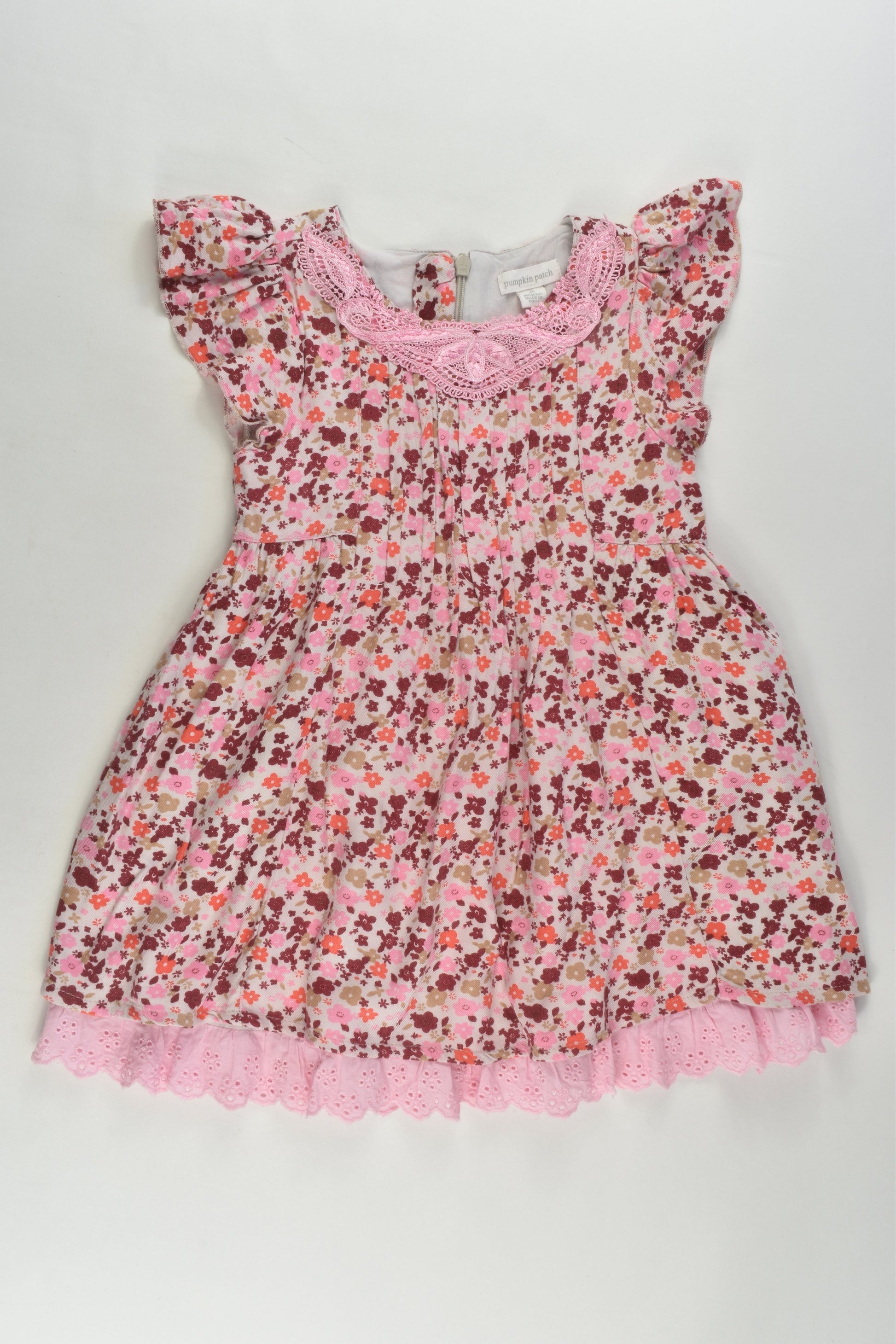 Pumpkin Patch Size 2 Lined Floral Dress