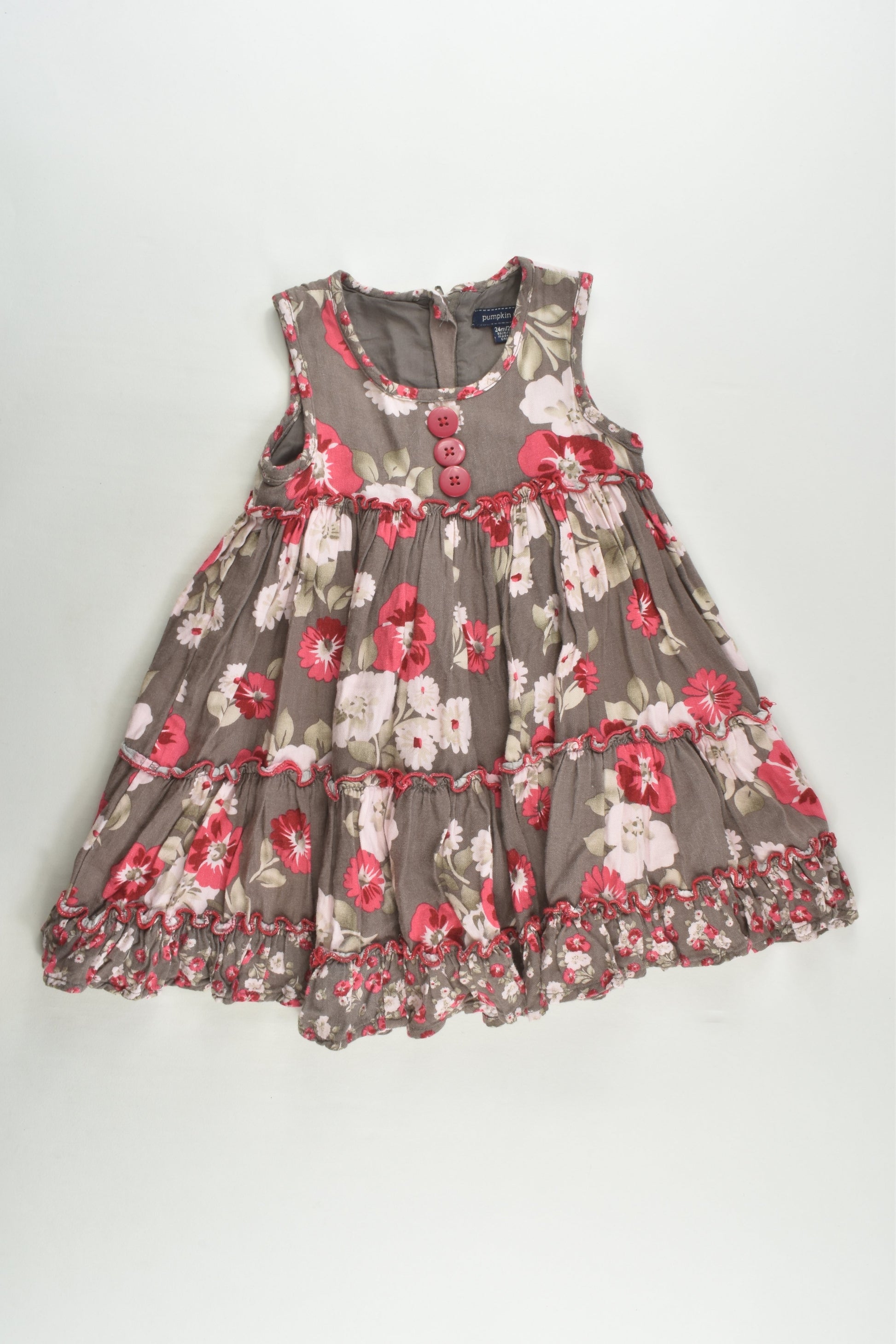 Pumpkin Patch Size 2 Lined Floral Twirly Dress